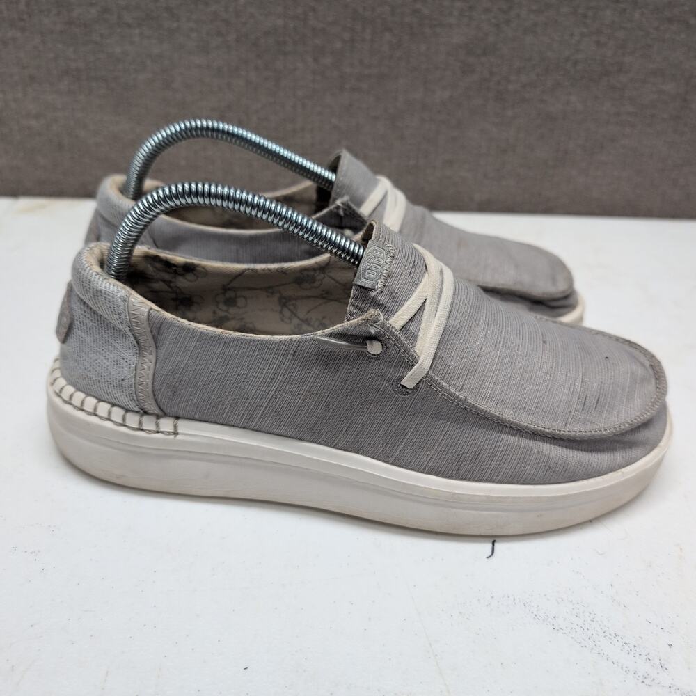Hey Dude Women's Wendy Rise Slip-On Loafers Gray Shoes Size 9 Lightweight